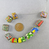 African Trade Beads 10 Old Venetain Glass Beads Antique Millefiori Beads Supplies
