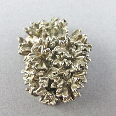 Vintage jewellery leafy sterling silver pendant 