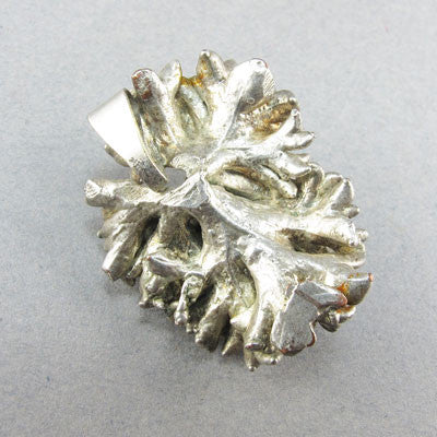 Vintage jewellery leaf sterling silver pendant