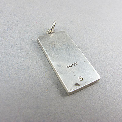 Vintage jewellery enamel and silver pendant