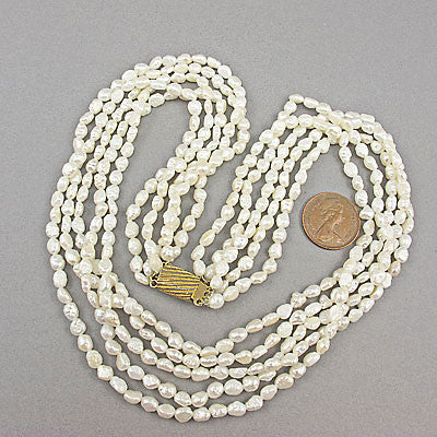 Vintage pearl beads necklace fresh water