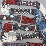 vintage seed beads necklace blues