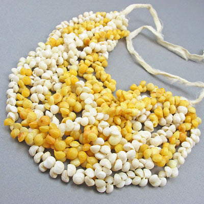 vintage seed beads necklace shells