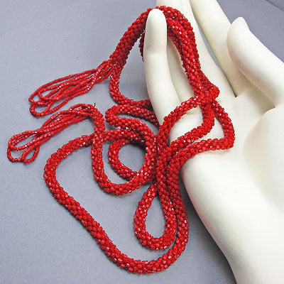 Vintage seed beads necklace flapper sautior