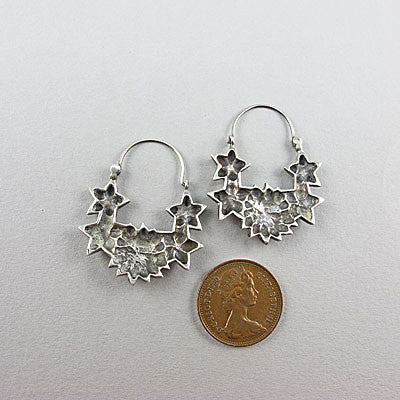Pair vintage silver jewellery earings