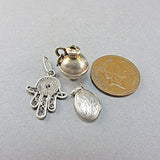 3 vintage silver jewellery charms