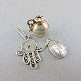 3 vintage silver jewellery charms