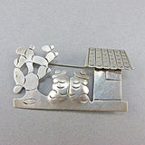 Vintage silver jewellery brooch mexican