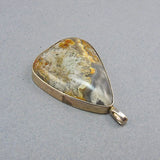 Vintage semi precious stone beaads agate and silver pendant