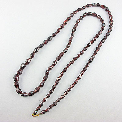 antigue semi precious stone  necklace victorian garnet beads