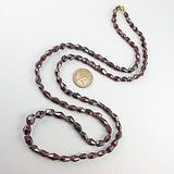 antigue semi precious stone  necklace victorian garnet beads