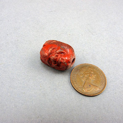 Unusual bead 2 face japanese ojime