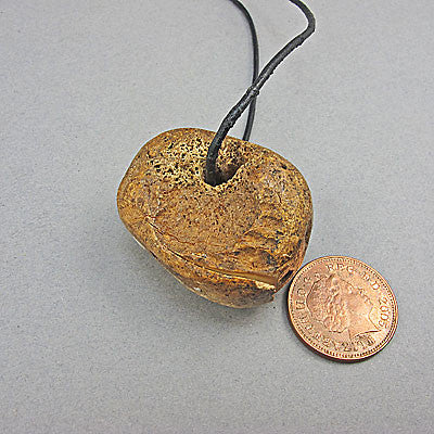 antique unusual bead bone toggle