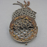 Antique beaded purse woven cut steel