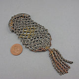 Antique beaded purse woven cut steel